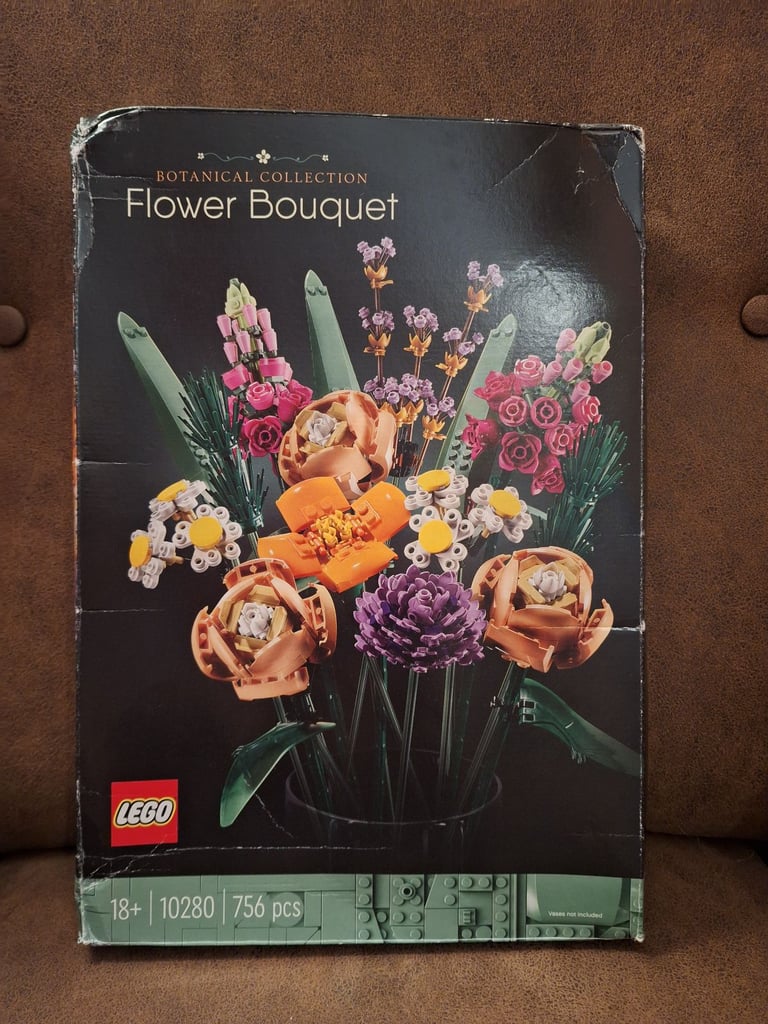image for Lego Flower Bouquet Kit 10280 Botanical Collection 756 pieces Gift VGC