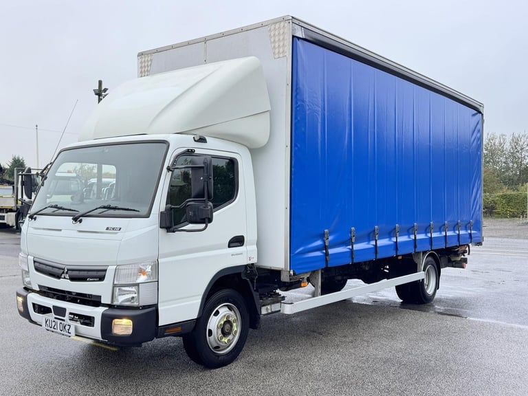 2021 21 Plate Euro 6, Mitsubishi Canter 7C18 20ft Curtainside Body Tail Lift 