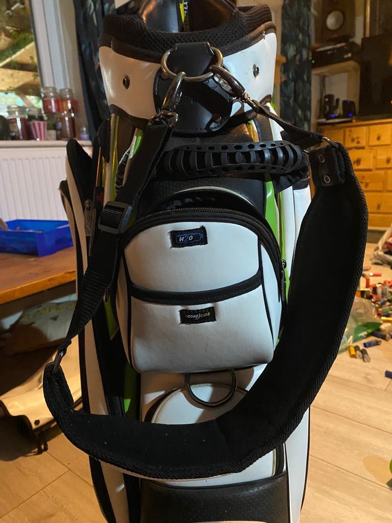 Powakaddy golf bag and clubs 