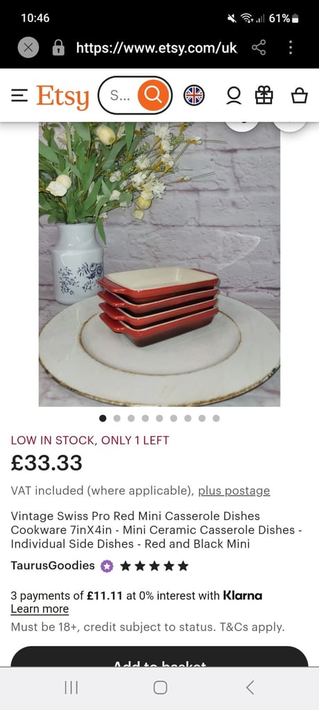 Four Red Swiss Kuhn Rikon Tapas Dishes 