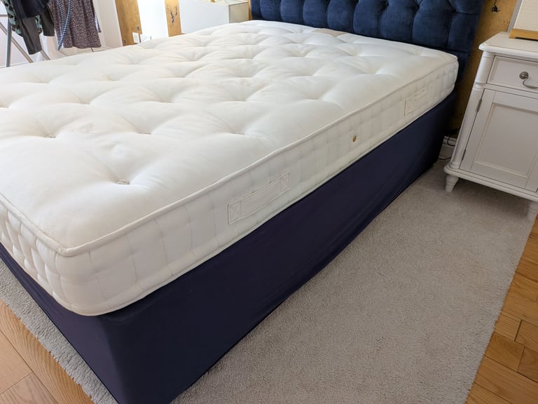 Double Bed with Laura Ashley velvet headboard