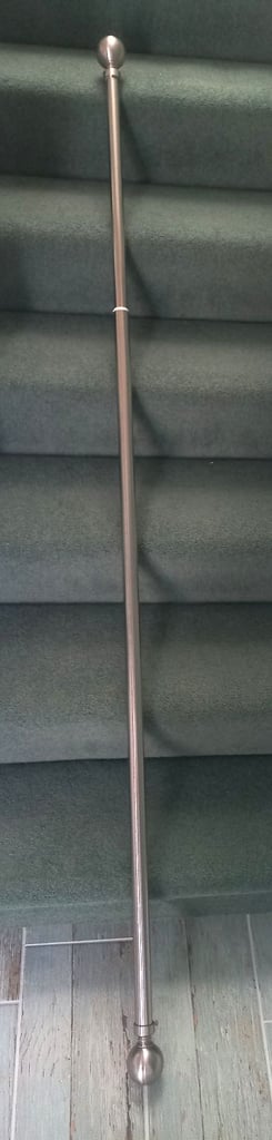 image for CHROME CURTAIN POLE -250 CM LONG