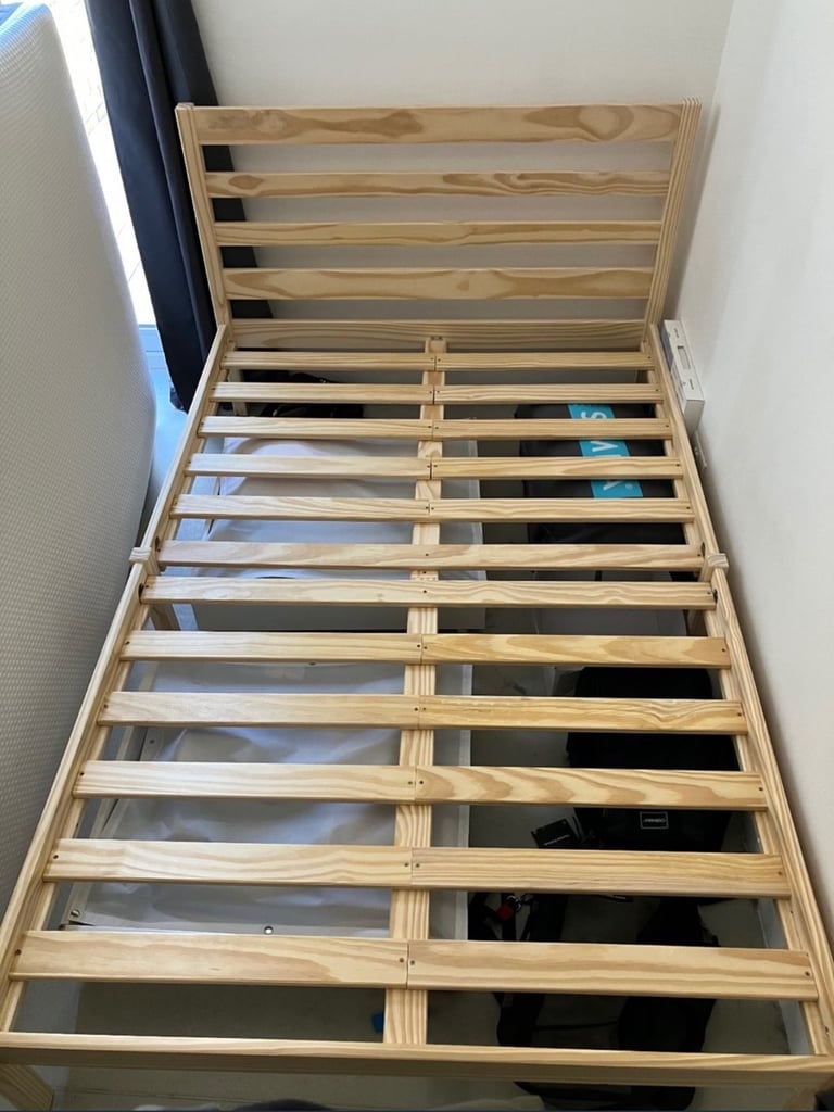 New, unused pine bed frame for sale