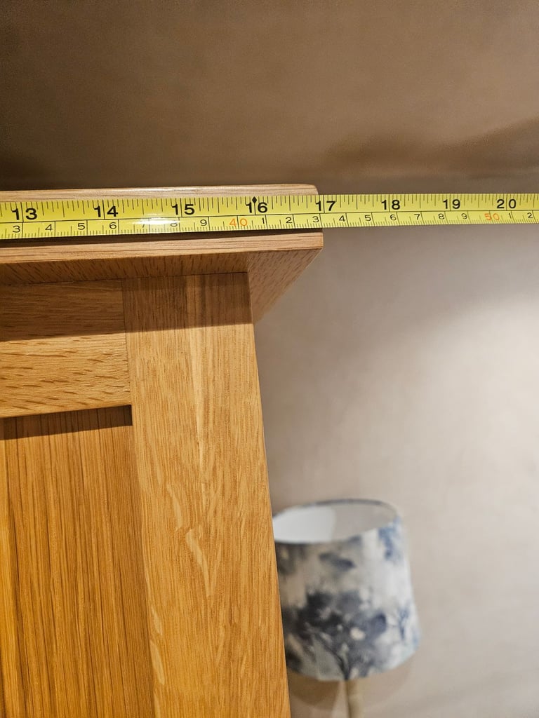Oak display cabinet 