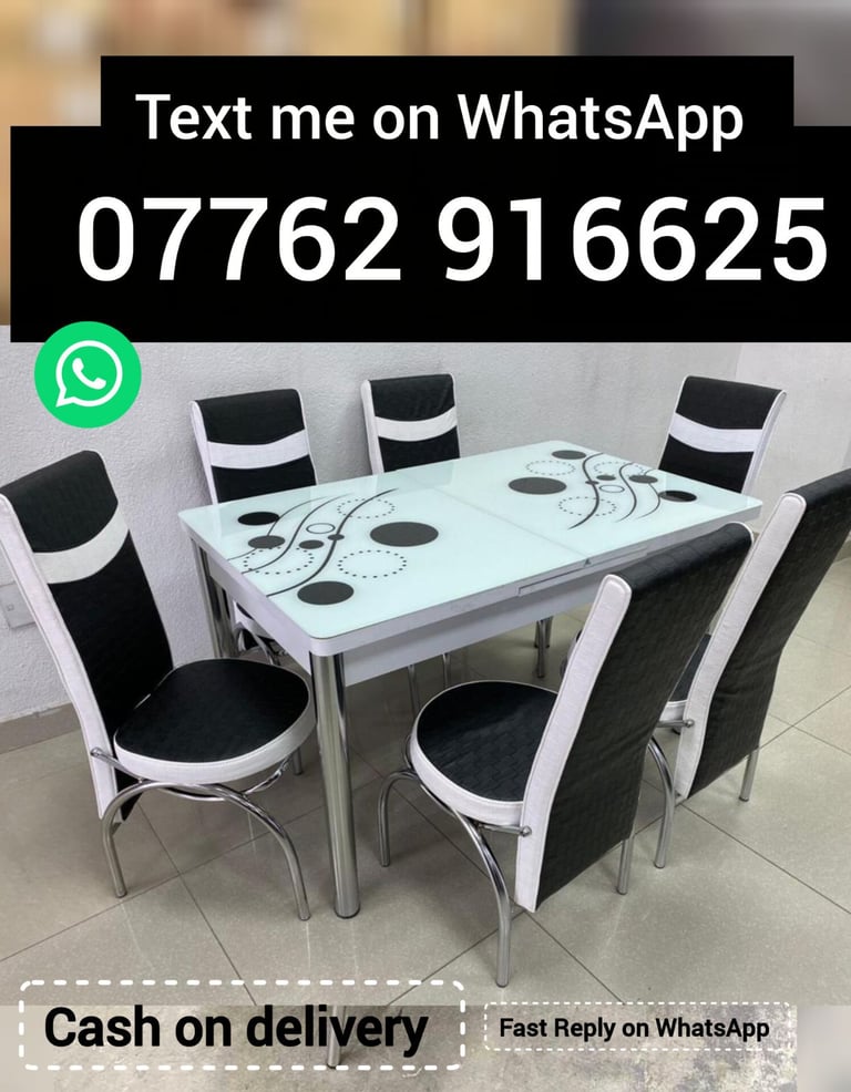 image for Extendable Dining Table and chairs set.