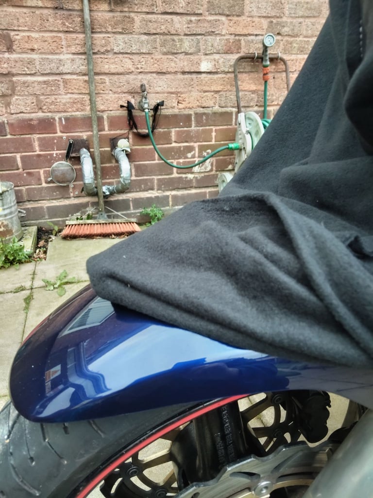 Fleecy motorcycle dust covers.