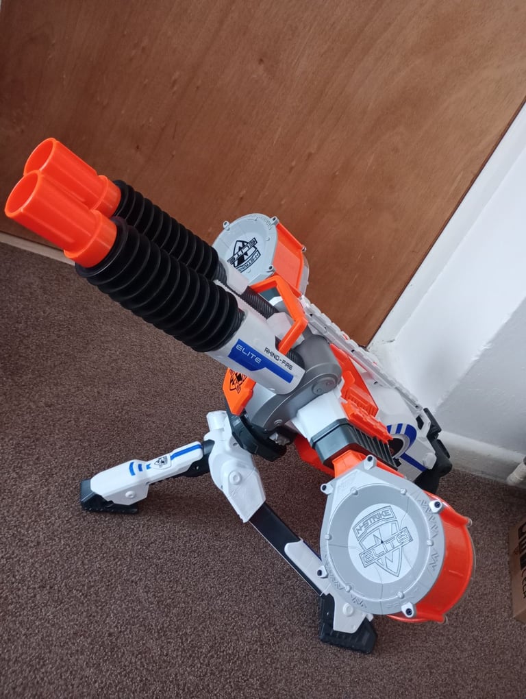image for NERF gun bundle. Rhinofire Rare* barely used all new batteries!