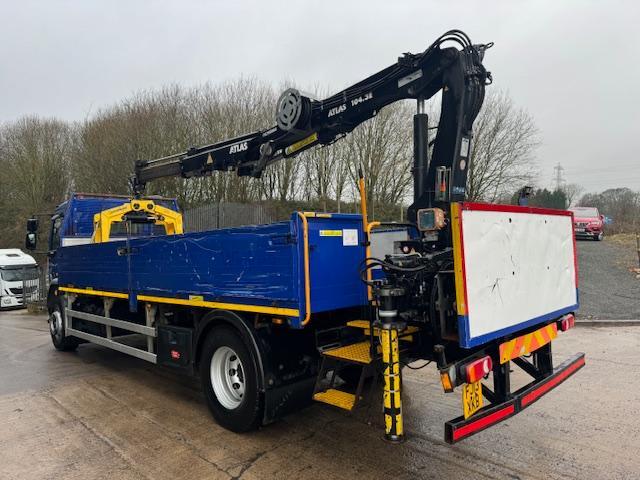 2013 13 DAF LF 55.220 alloy drop side Atlas 104.3 remote crane + block grab