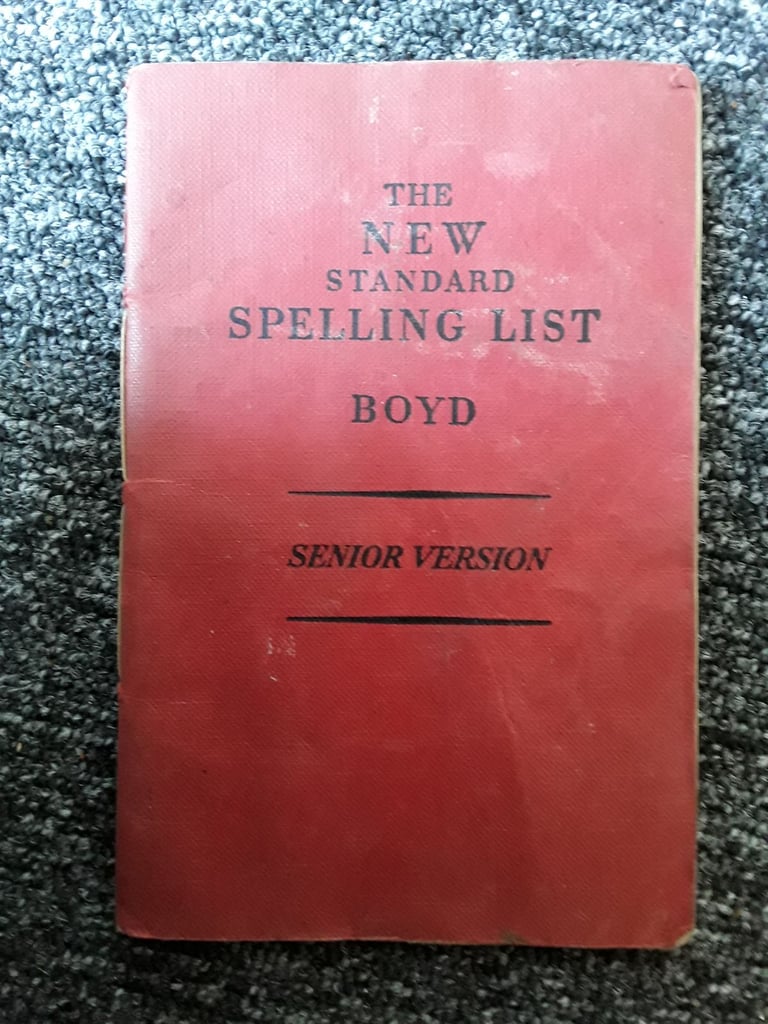 image for Boyd new std spelling list, senior version.