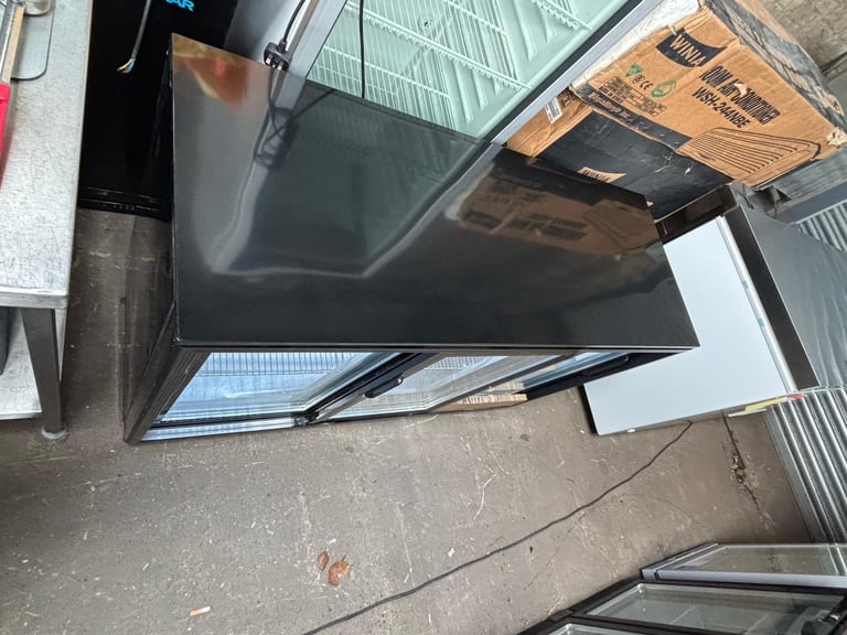Commercial undercounter bar fridge sliding doors cafe shop 