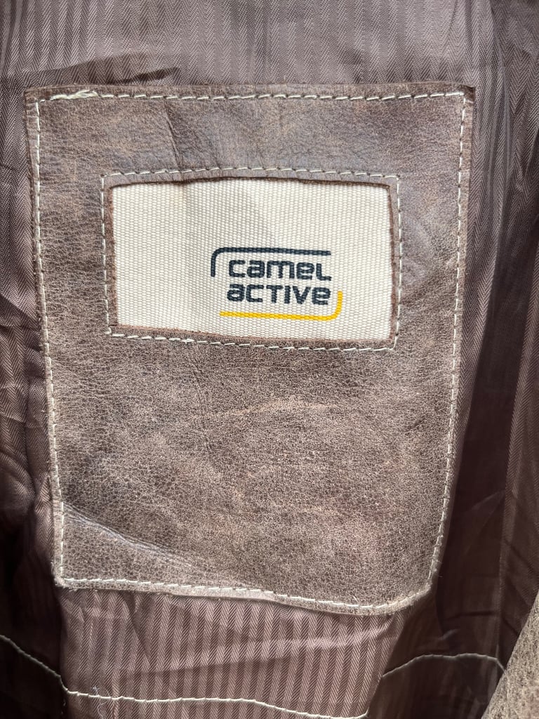 Carmel Active Vintage Leather Jacket Men’s Size L Colour Brown