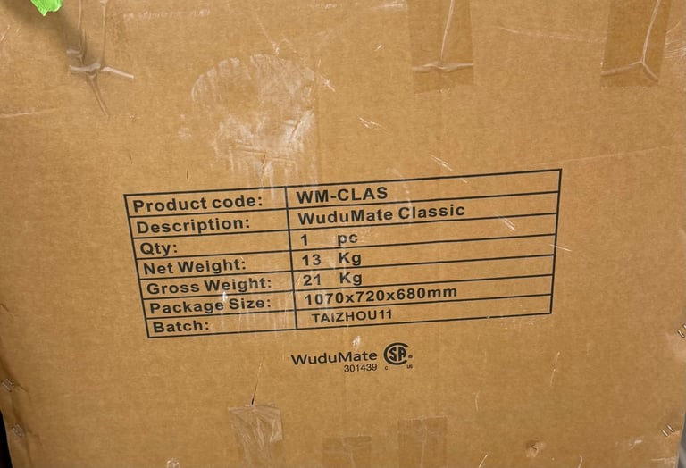 Vudu mate Muslim wash basin