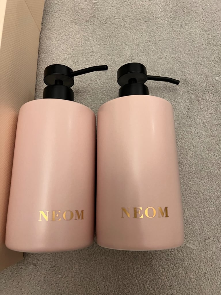 NEOM Pair Of CERAMIC HAND WASH DISPENSER NEW & UNUSED With Original Box