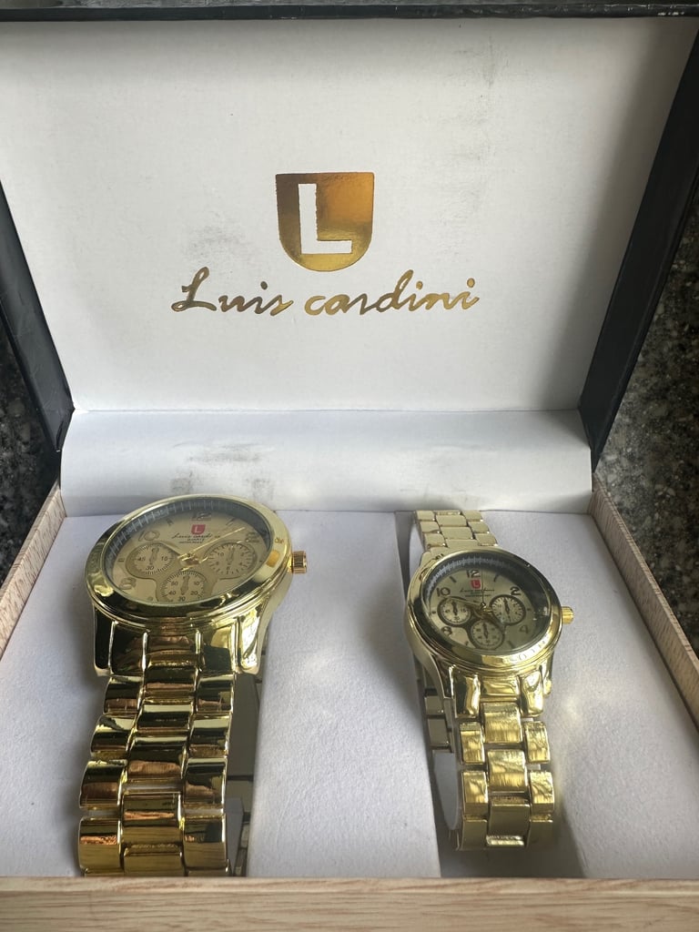 image for Luis Cordini Watch Set Gold Coloured 