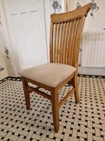 Oak dining chairs x6