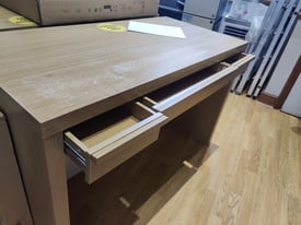 Used and assembled office desk with 3 drawers