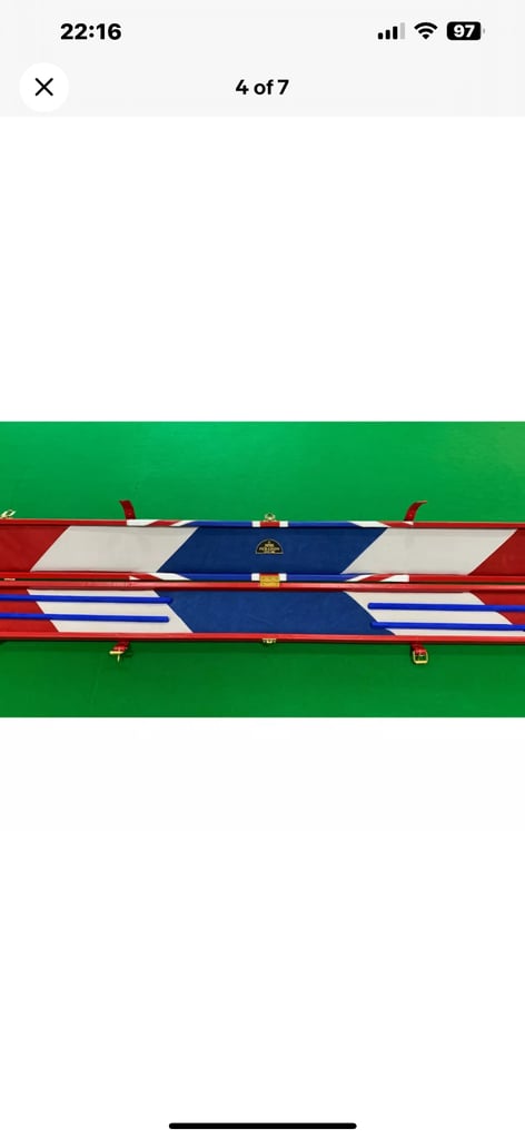 Peradon Snooker/Pool Cue Case, Real Leather & Suede - Brand New