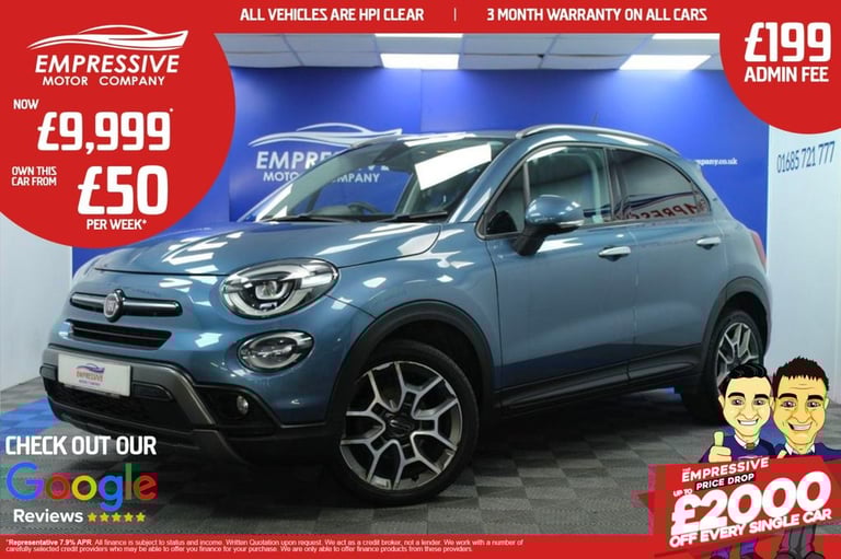 2019 19 FIAT 500X 1.0 FIREFLY TURBO MULTIAIR CROSS PLUS SUV 5DR PETROL MANUAL EU