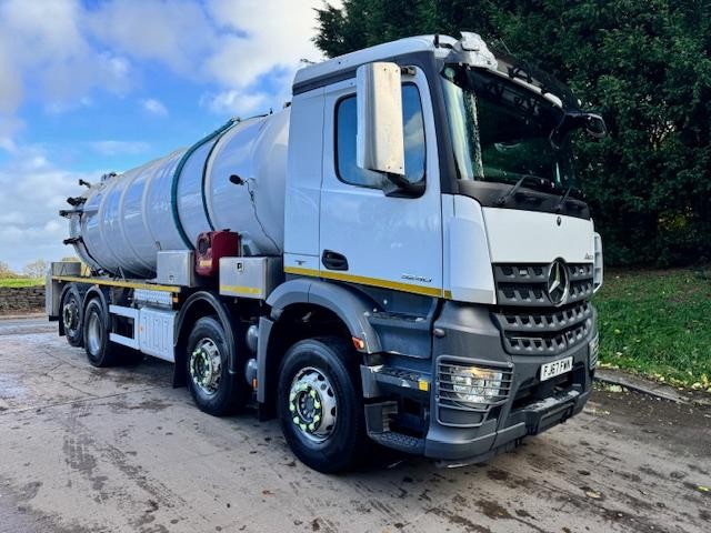 2017 67 Mercedes Arocs 3240 E6 8x2 VJ Engineering 18200 litre vacuum tanker