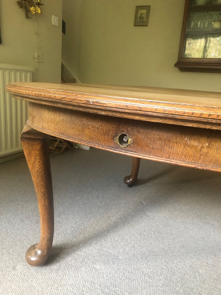 Oak oval dining table
