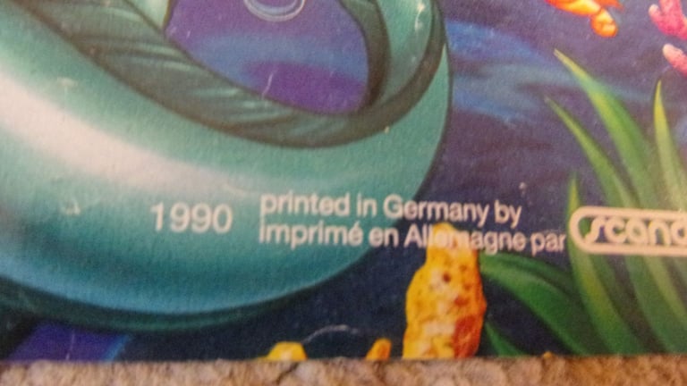 Disney the little mermaid 1990's vintage poster 23.5" X 16.5"