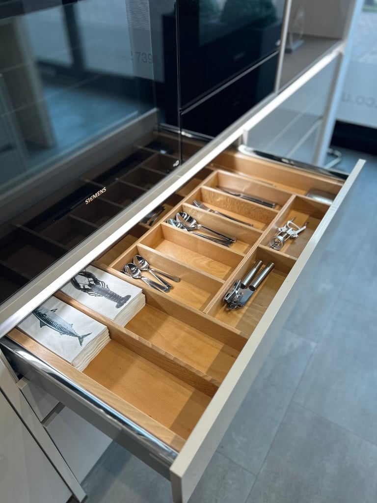 60% OFF - Sahara Lux Ex-display Kitchen for sale + Siemens Appliances & Quartz Worktop included