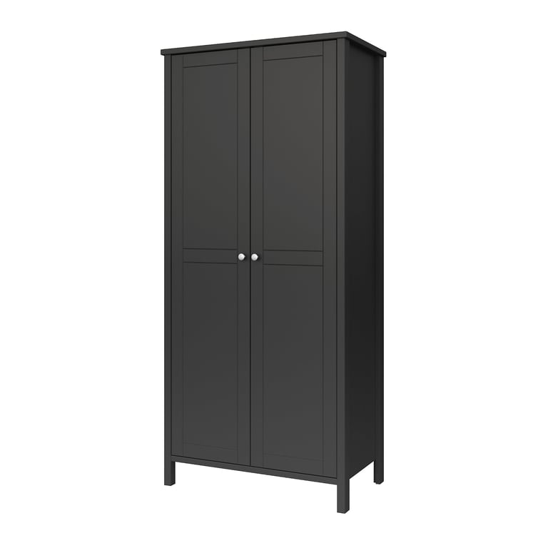 image for Classic Satin black Double Wardrobe - BRAND NEW (BOXED)