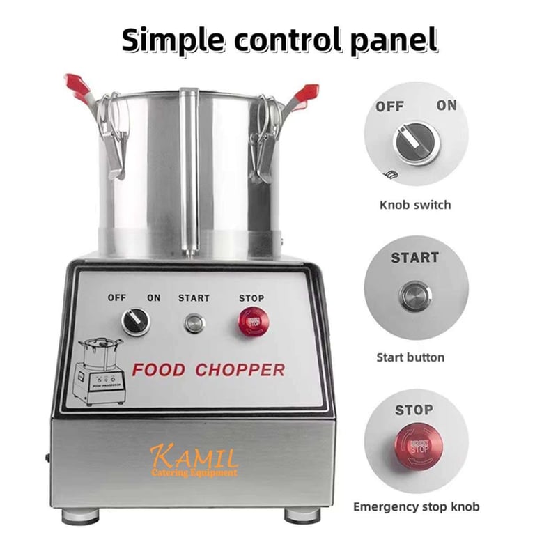 KamilCatering Commercial Electric Vegetable & Food Processor/Cutter/Mixer 15 LTR