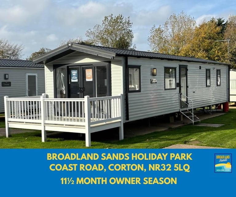 STATIC CARAVAN FOR SALE AT BROADLAND SANDS - 11.5 MONTH OWNER SEASON!