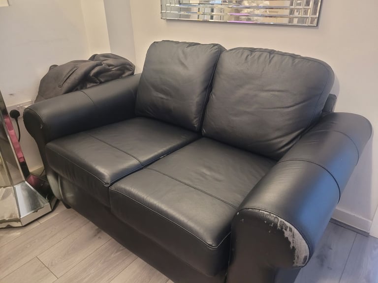 image for 2 seater leather sofa £50 pick up maghull liverpool 
