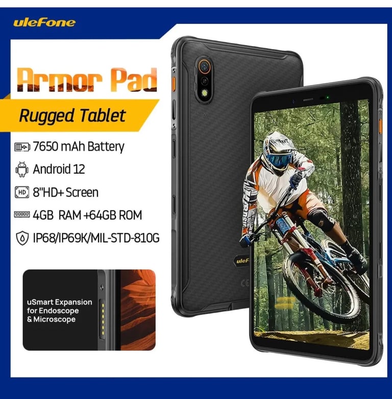 Ulefone Armor Pad 2 Rugged Tablet Android Phone WIFI Mobile Waterproof  8+256GB