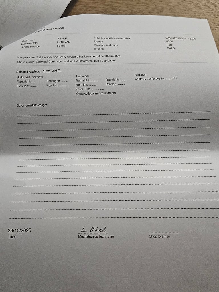 BMW, 5 SERIES, Saloon, 2016, Manual, 1995 (cc), 4 doors