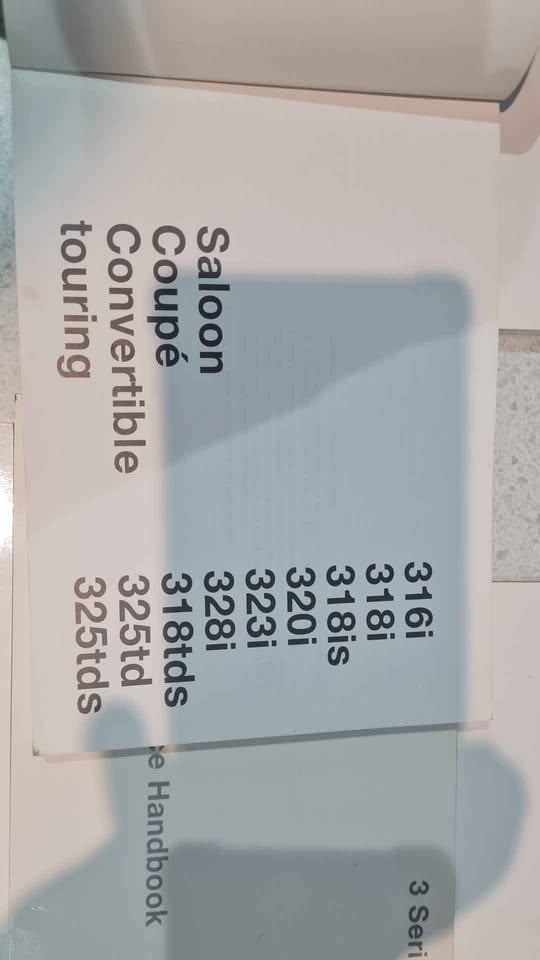 BMW E36 3 series service booklet