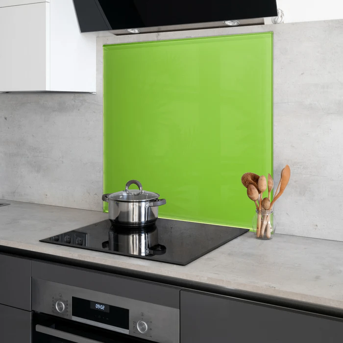 image for Kitchen Glass Splashback - Lime Green