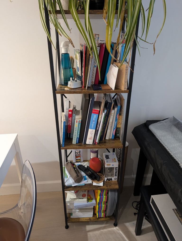 Rustic brown bookshelves 