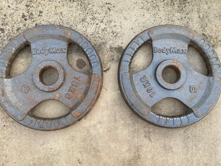 BodyMax Cast Iron Tri-Grip Weight Plates 2x 10kg