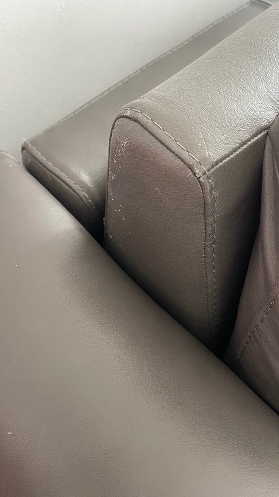 Italian Leather Bed settee  