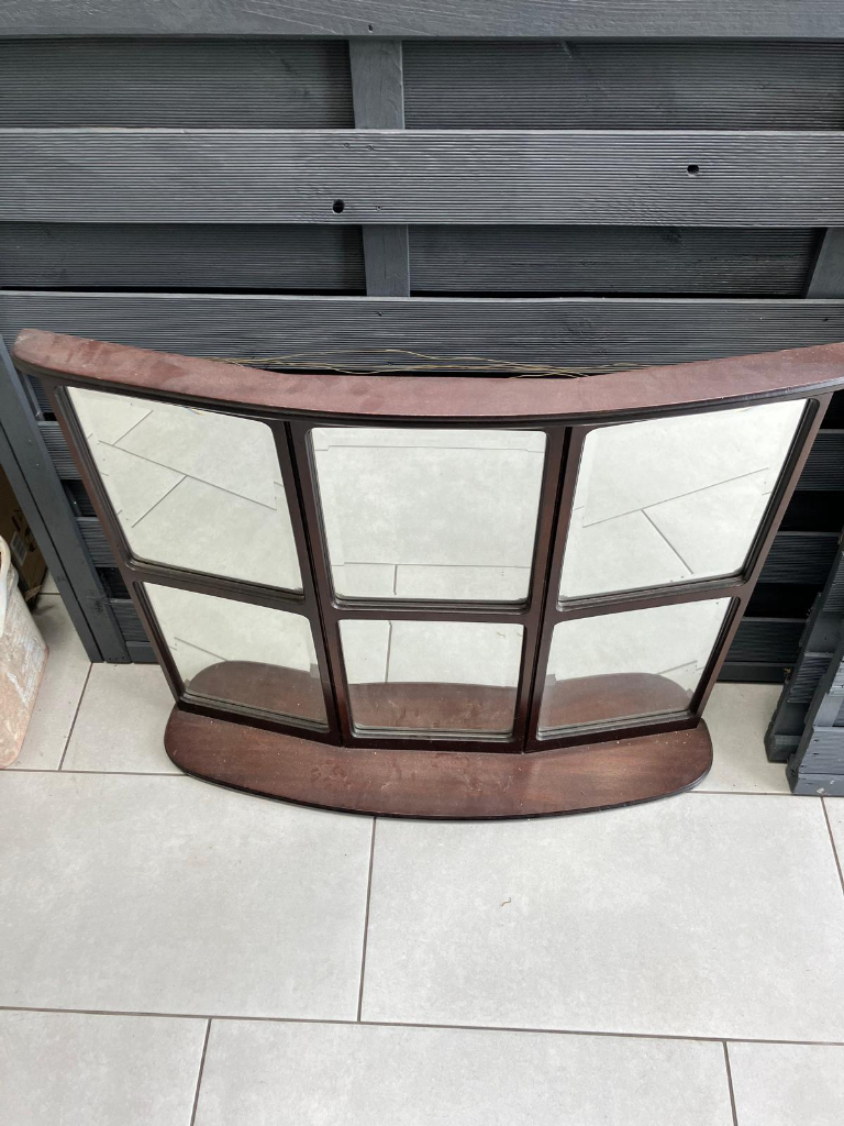 image for Bay mirror, mahogany/brown colour