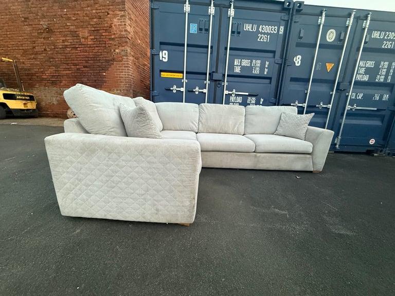 Beige DFS Orka Sofa Corner Bed & Footstool 