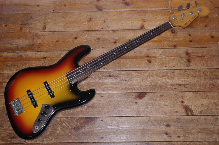 Early 80s Tokai Jazz Sound 62 reissue fretless jazz bass made in Japan