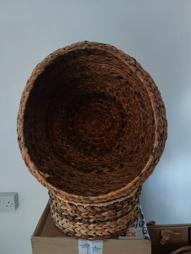 3 wicker cat beds