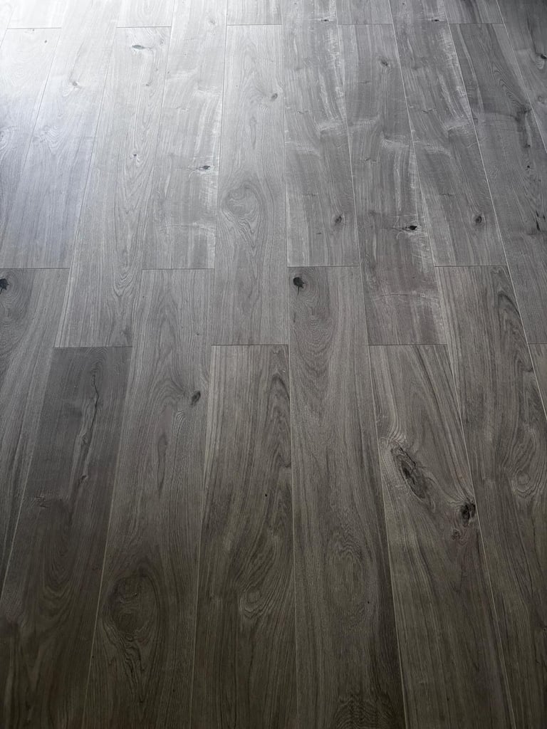 Grey Laminate GoodHome Flooring (approx 27sqf)
