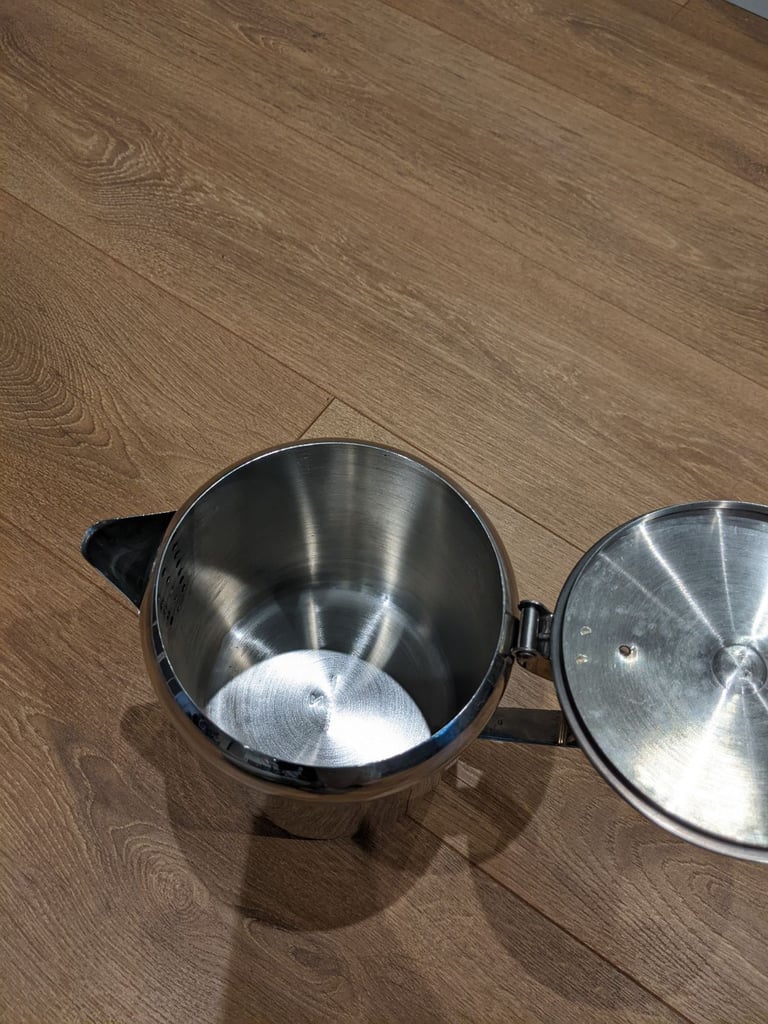 Large coffee pot. Stainless steel.