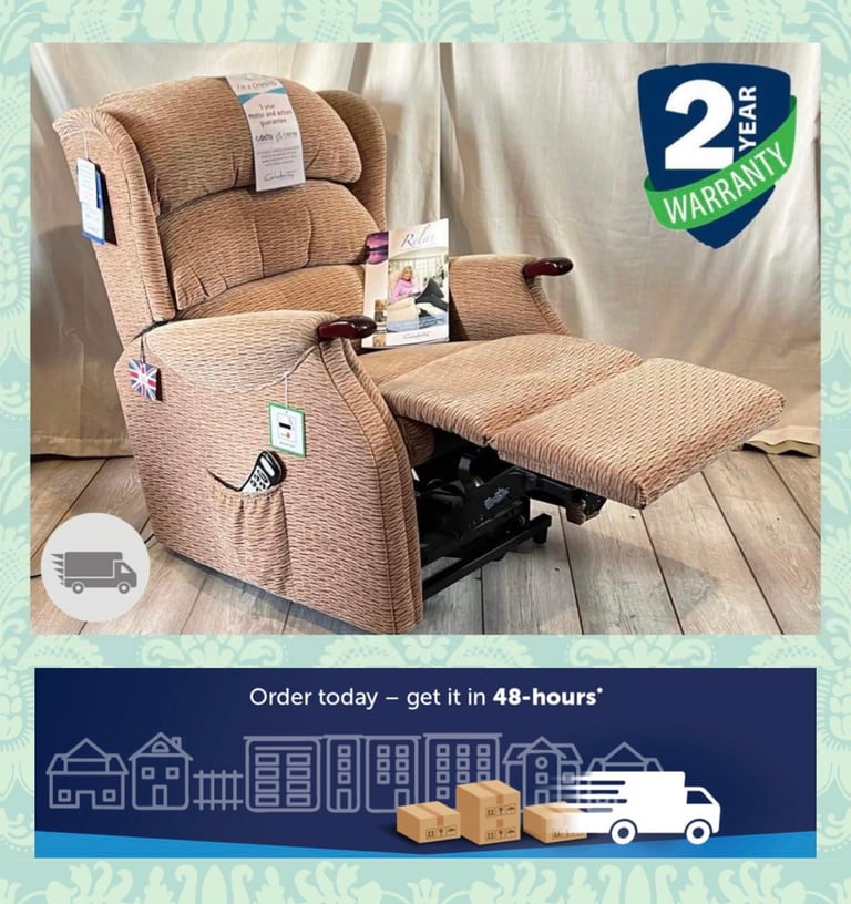 Brand new LARGE Celebrity Riser Recliner Electric Arm Chair Reclining