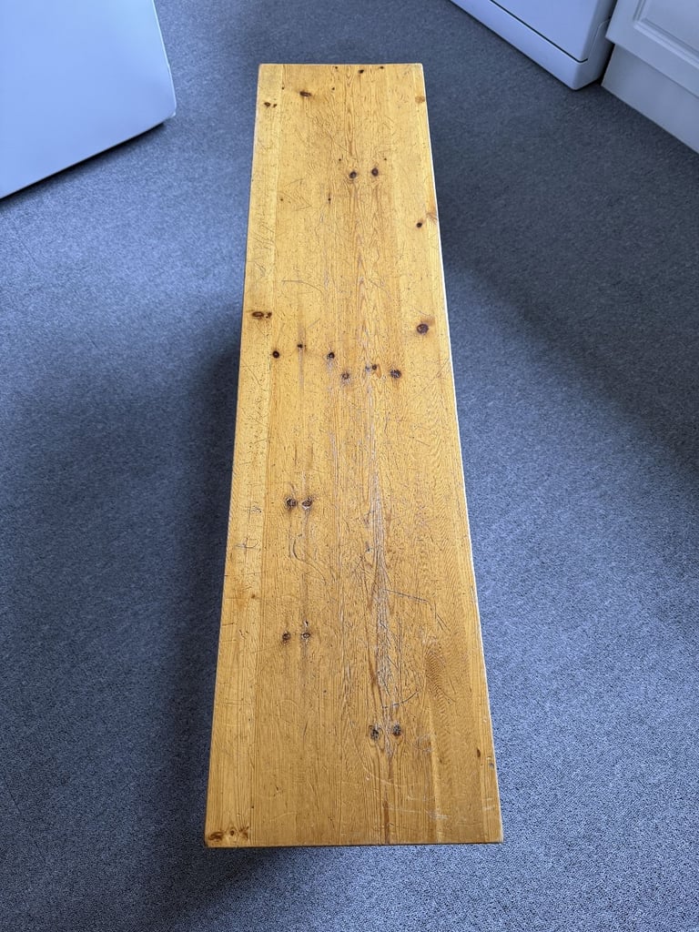 Viking Indoor Pine Dining Table and Bench Set