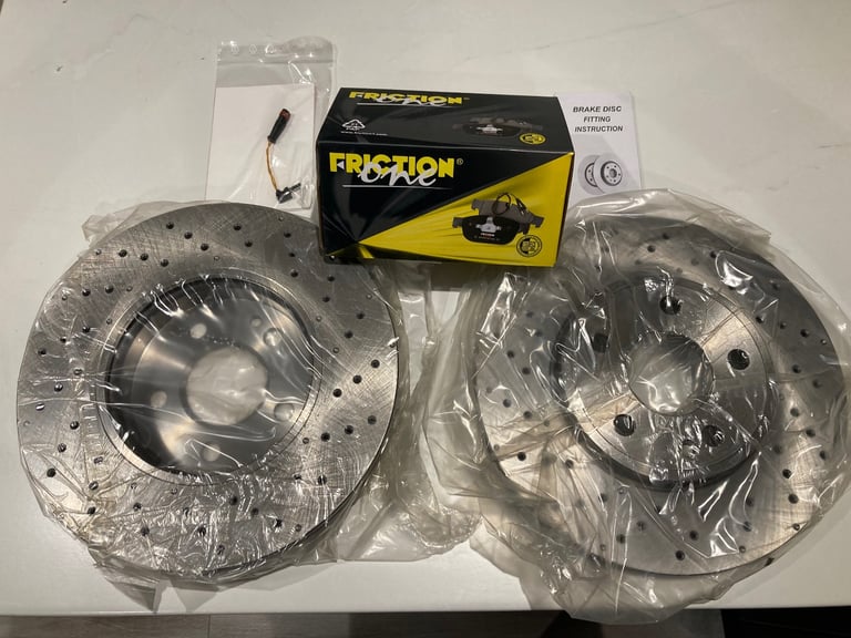 image for Mercedes vented front discs, pads & sensor