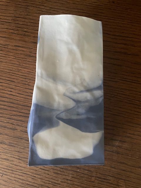 French Faux & Co. Paper Bag Ceramic Vase 