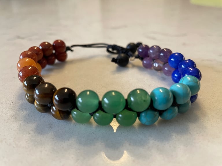 Crystal Gemstone 7 Chakra Stone Bracelet