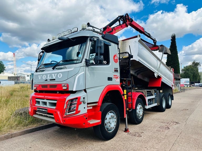 2019 (69) VOLVO FMX 500 8X4 TIPPER GRAB, EPSILON M125 CRANE, ALLOY BODY