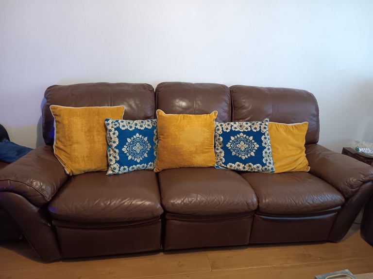 Free 3 seater sofa leather collection only